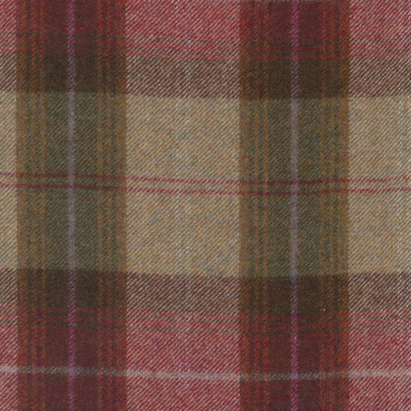 Kintyre, Plaid Autumn Berry, Upholstery Fabric