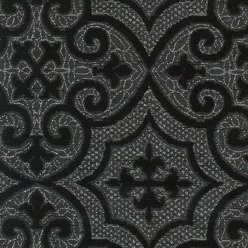 Zanetti, Crest Black, Upholstery Fabric