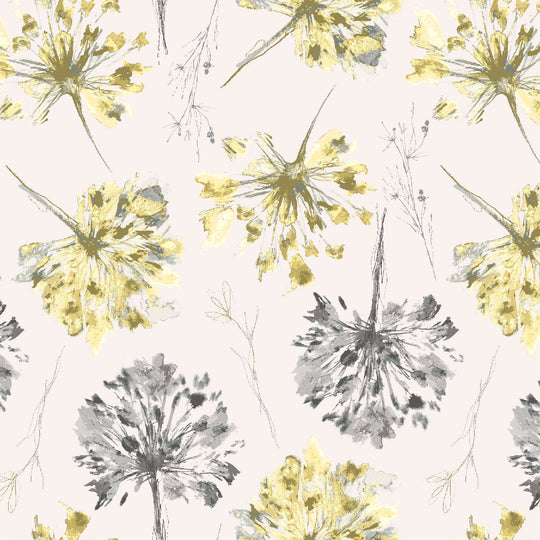 Petal Couture, Dandelion Lemon, Upholstery Fabric