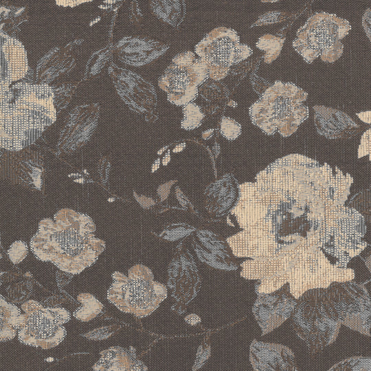 Devon Floral Brown, Upholstery Fabric