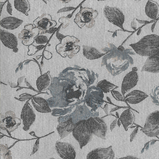 Devon Floral Light Blue, Upholstery Fabric 