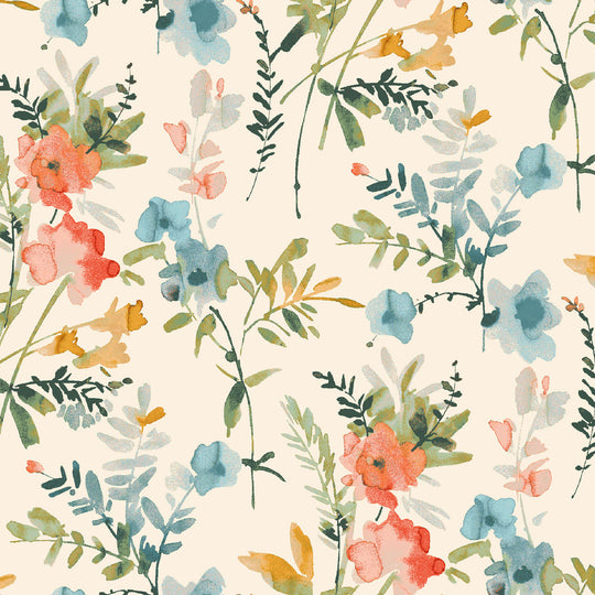 Petal Couture, Spring Bloom Soft Peach, Upholstery Fabric