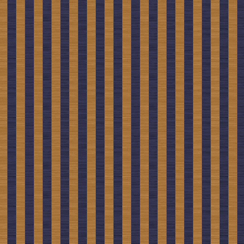 Verona, Stripe, Navy/Gold, Upholstery Fabric