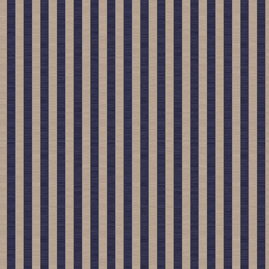 Verona, Stripe, Navy/Silver, Upholstery Fabric