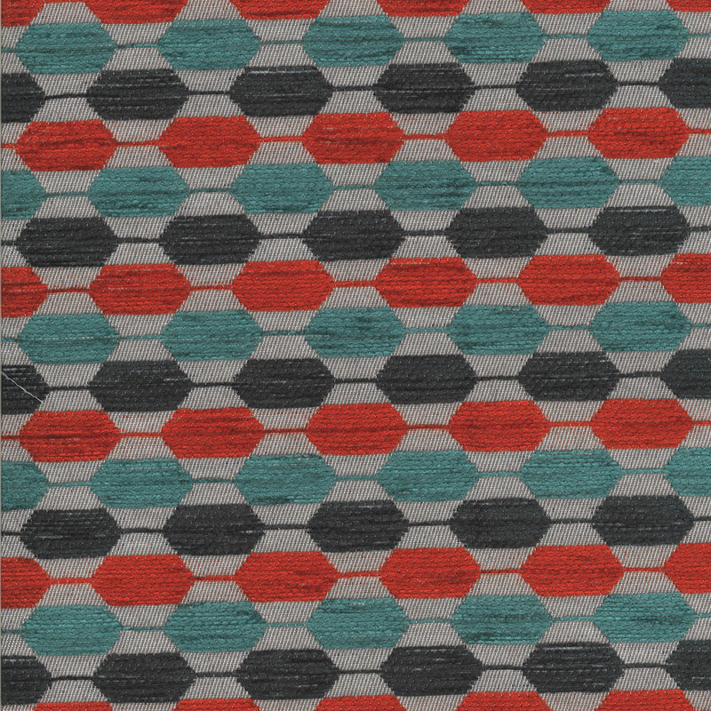 Galway, Rubik Jade/Brick, Upholstery Fabric