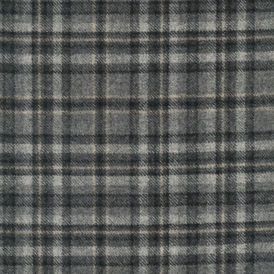 Kintyre, Harrogate Grey Black, Upholstery Fabric