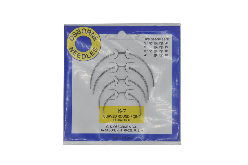 Curved Round Point x-Light Needle Card K7