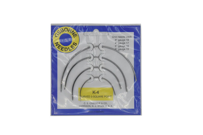 Curved 3 Square Point Needle Kit K-4