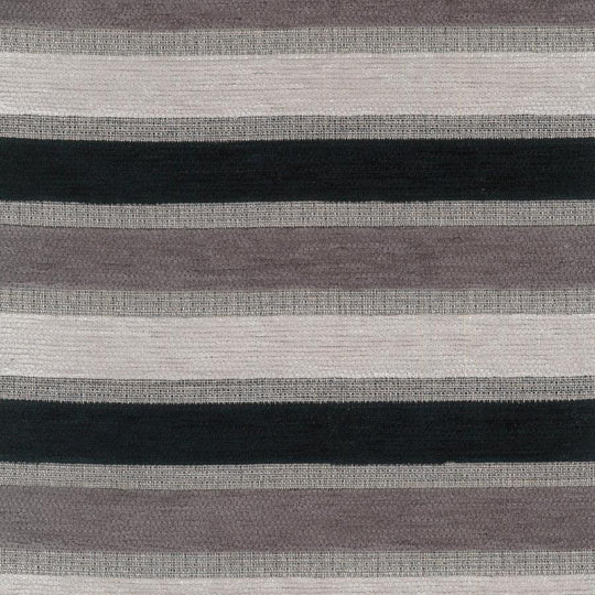 End of Line - Sapphire, Stripe Black, Upholstery Fabric