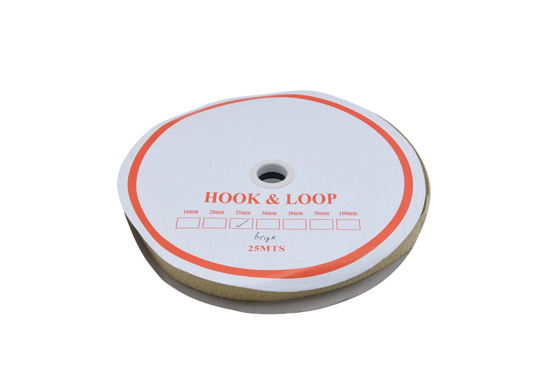 Velcro 25mm Beige Loop 25M (Roll)