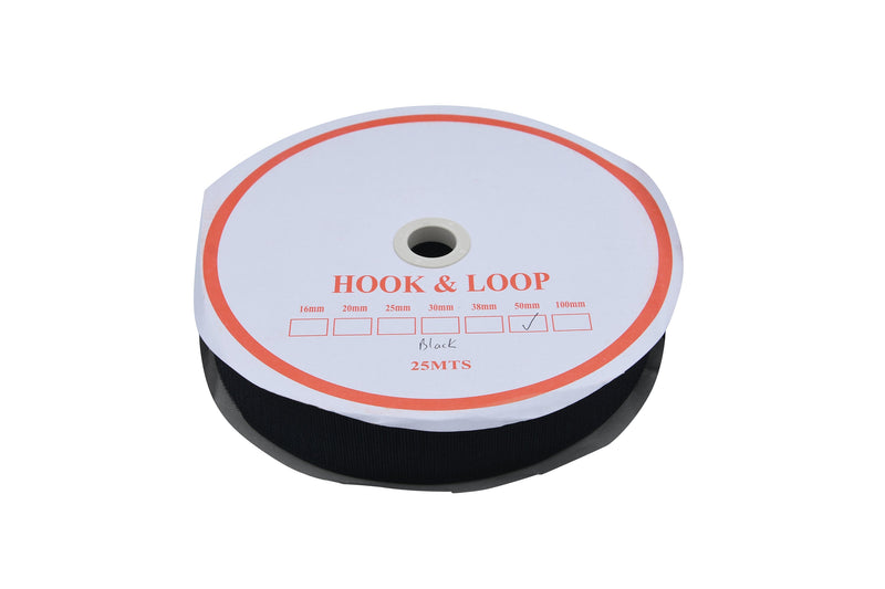 Velcro 50mm Black Hook 25M (Roll)