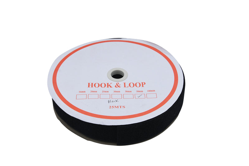 Velcro 50mm Black Loop 25M (Roll)