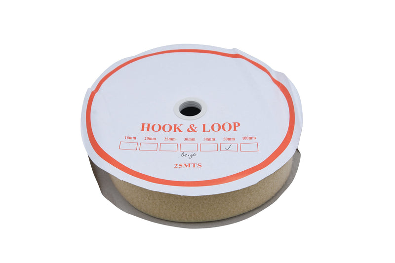 Velcro 50mm Beige Loop 25M (Roll)