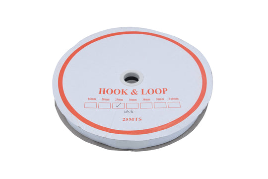 Velcro 25mm White Loop Self Adhesive 25M (Roll)