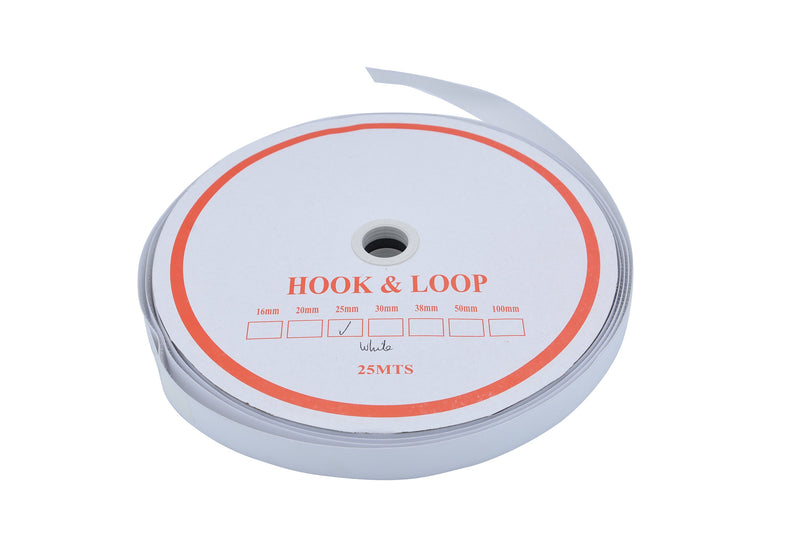Velcro 25mm White Hook Self Adhesive 25M (Roll)