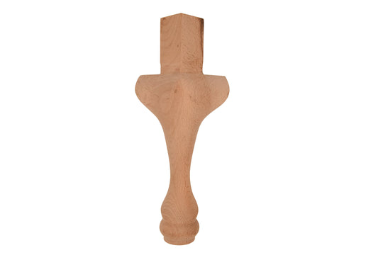 Queen Anne Wooden Leg Raw 9"