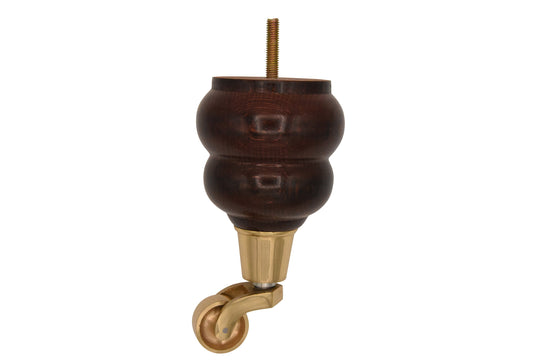 Richmond Leg & Brass Castor - H:160mm W:80mm